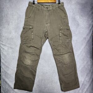 Guide Gear Mens Brown Fleece Lined Cargo Pants 32x32 Outdoor Workwear